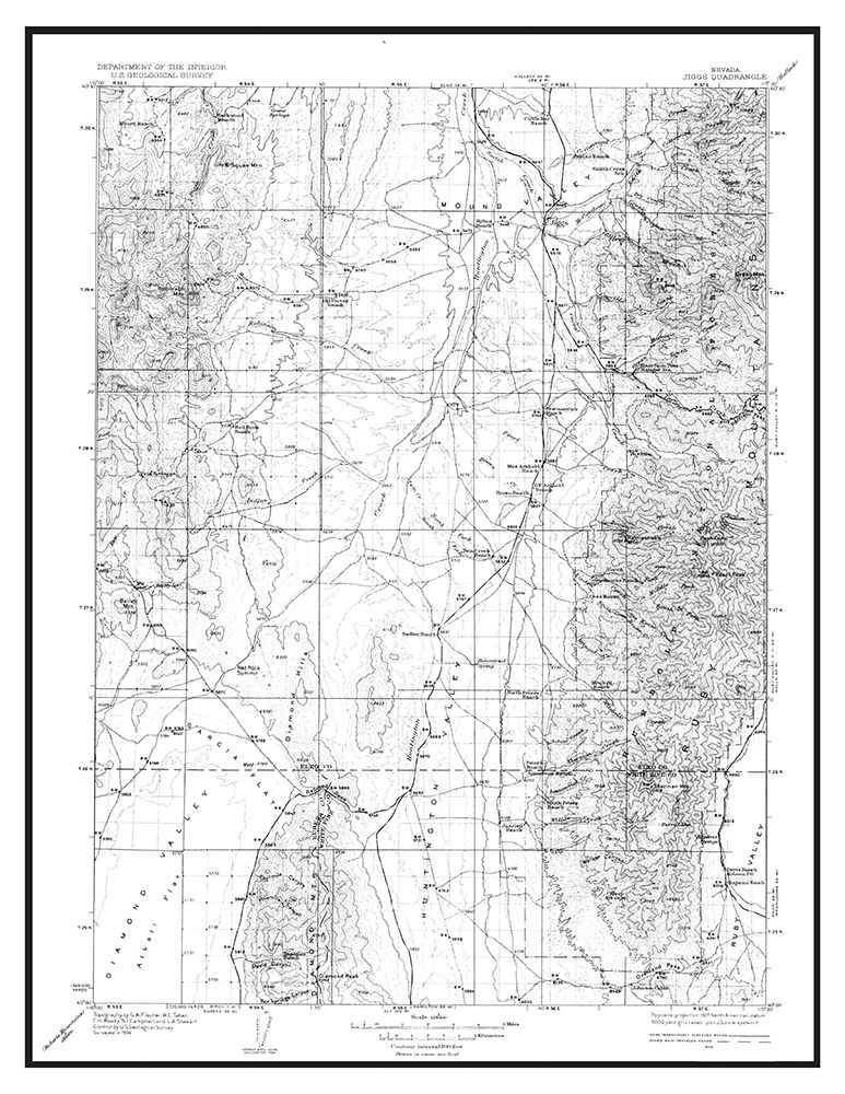 Jiggs Nevada Quad - USGS 1935