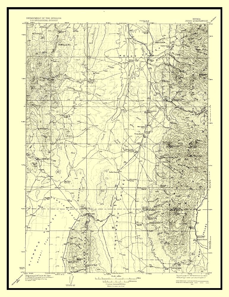 Jiggs Nevada Quad - USGS 1935