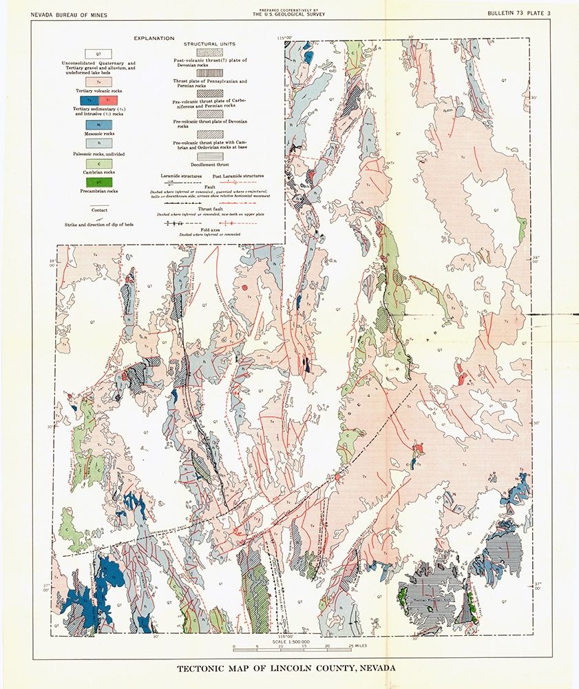 Lincoln County Tectonic Nevada Mines - USGS 1998