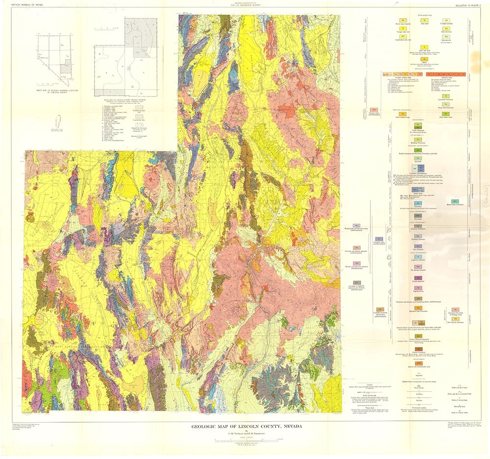 Lincoln County Nevada Mines - Tschanz 1954
