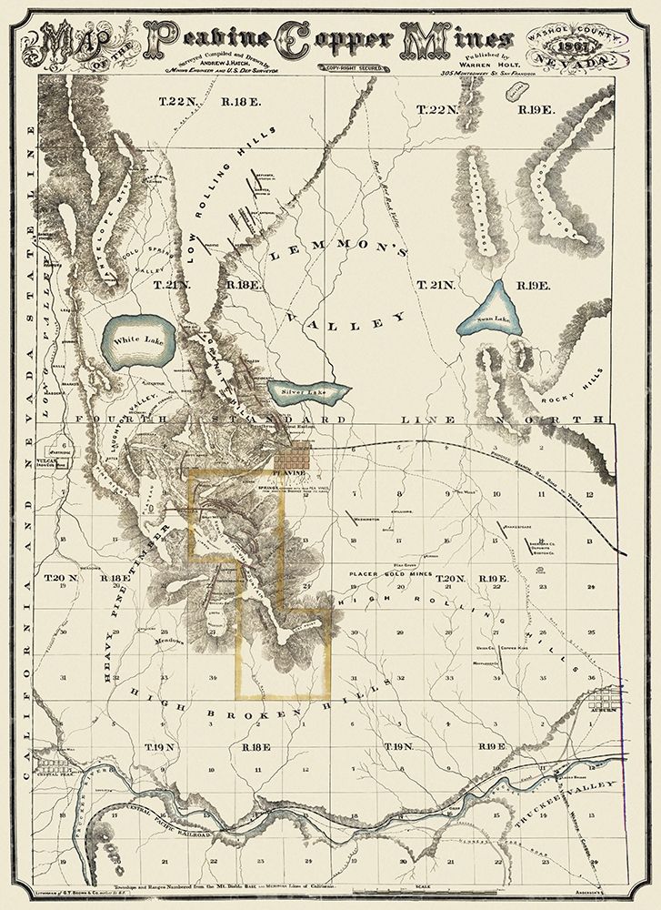Peavine Copper Mines Nevada - Hatch 1867