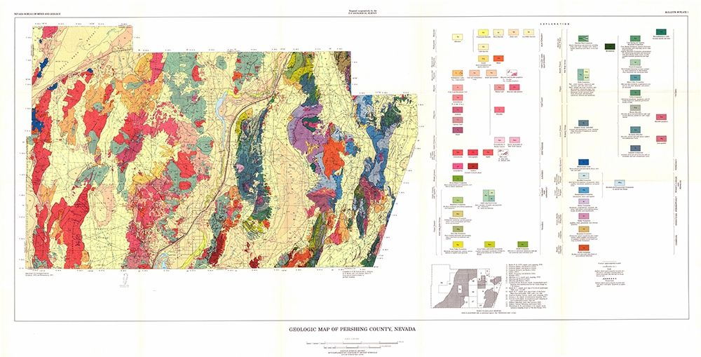Pershing County Nevada Mines - USGS 1961