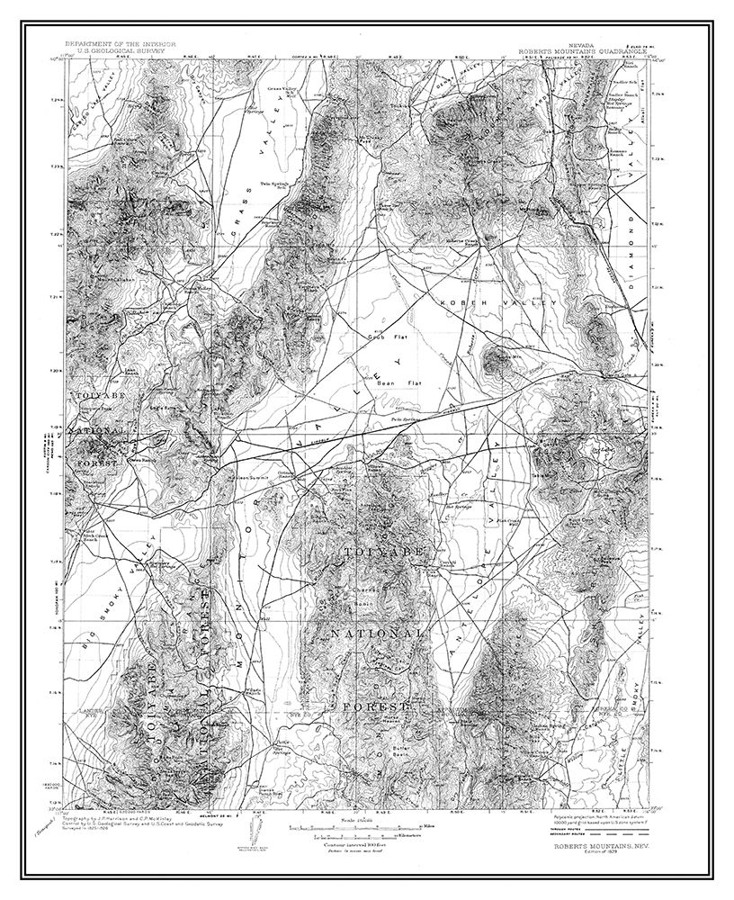 Mt Roberts Nevada Quad - USGS 1929