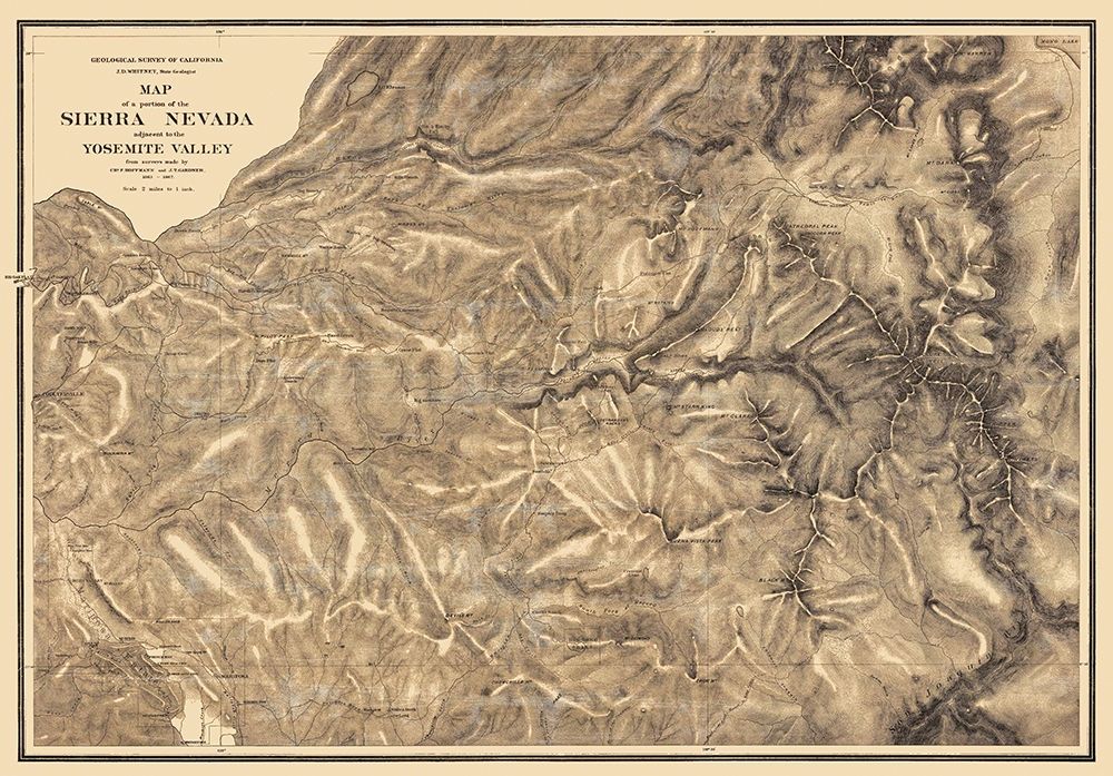 Part of Sierra Nevada California - Whitney 1867