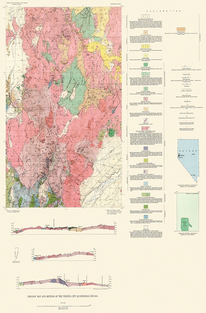 Virginia City Nevada Quad - USGS 1952