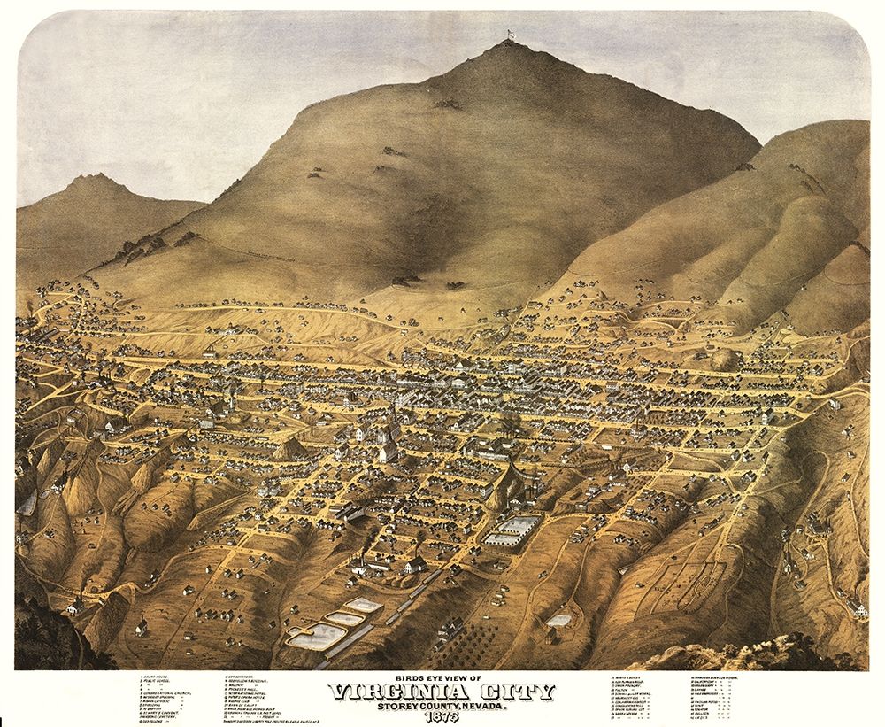 Virginia City Nevada - Koch 1875