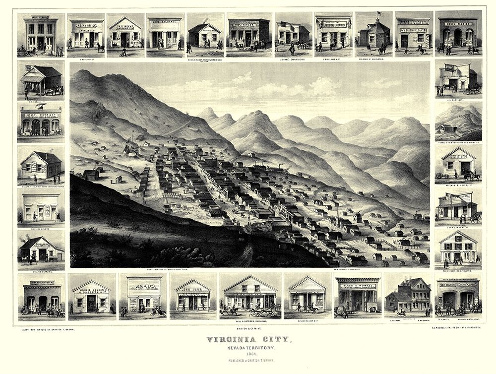 Virginia City Nevada - Brown 1861