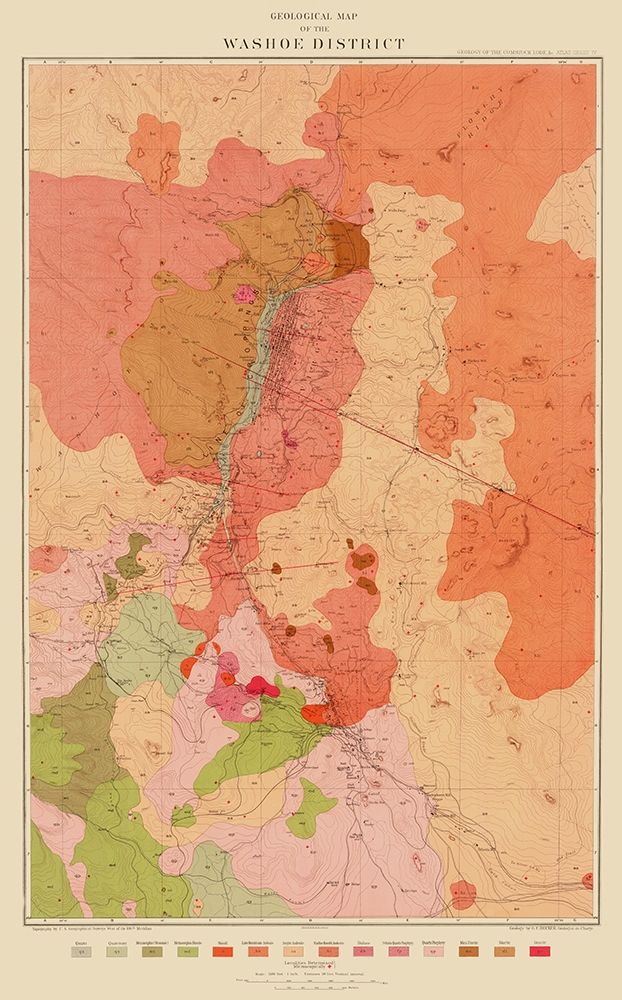 Washoe District Nevada - Becker 1882
