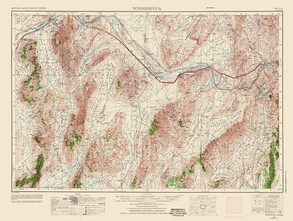 Winnemucca Nevada Quad - USGS 1955