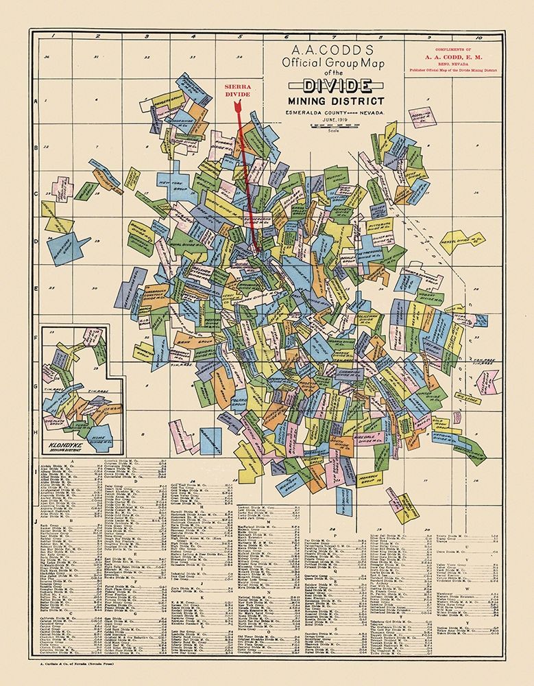 Divide Mining District Landowner Nevada - Codd