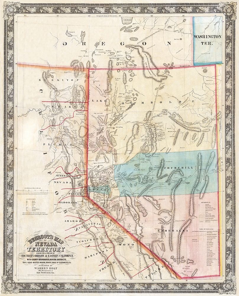Nevada - Rand McNally 1897