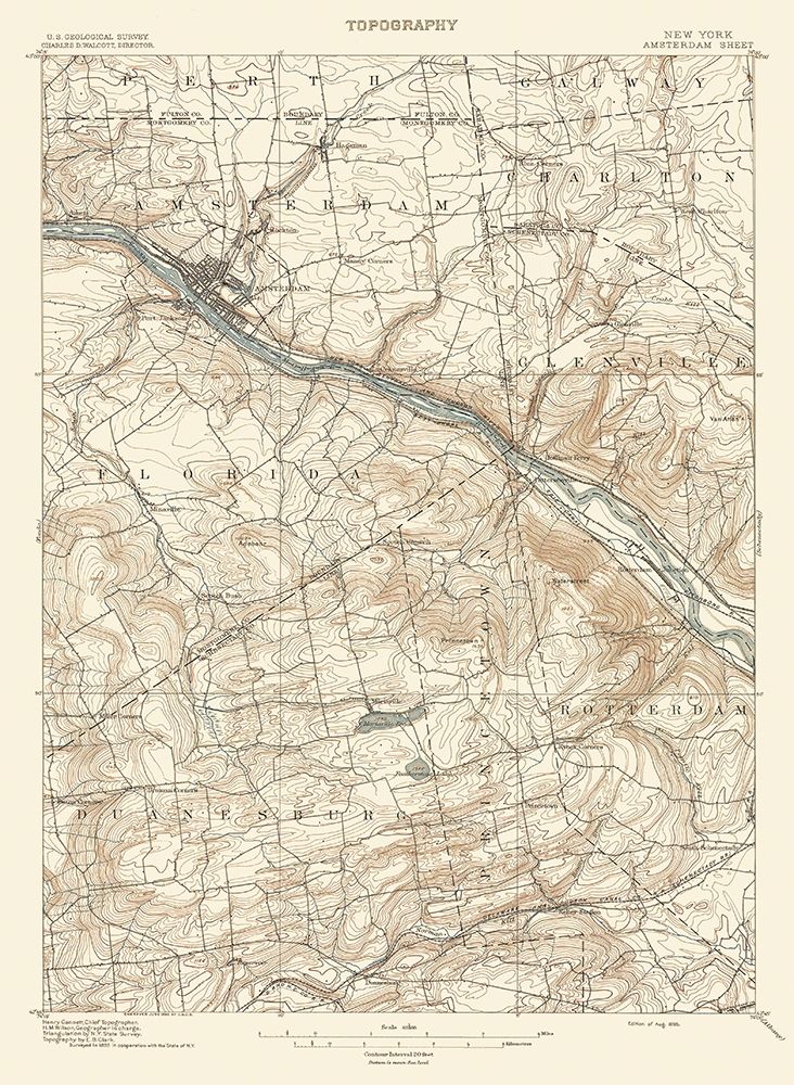 Amsterdam New York Sheet - USGS 1895