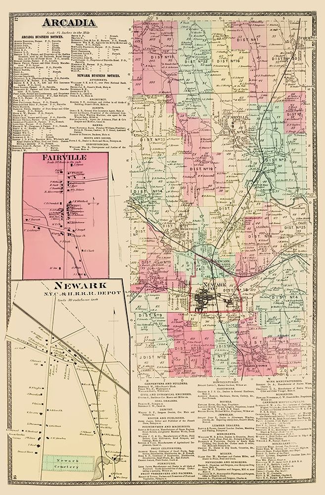 Arcadia New York Landowner - Beers 1874