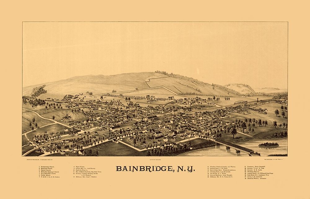 Bainbridge New York - Burleigh 1889