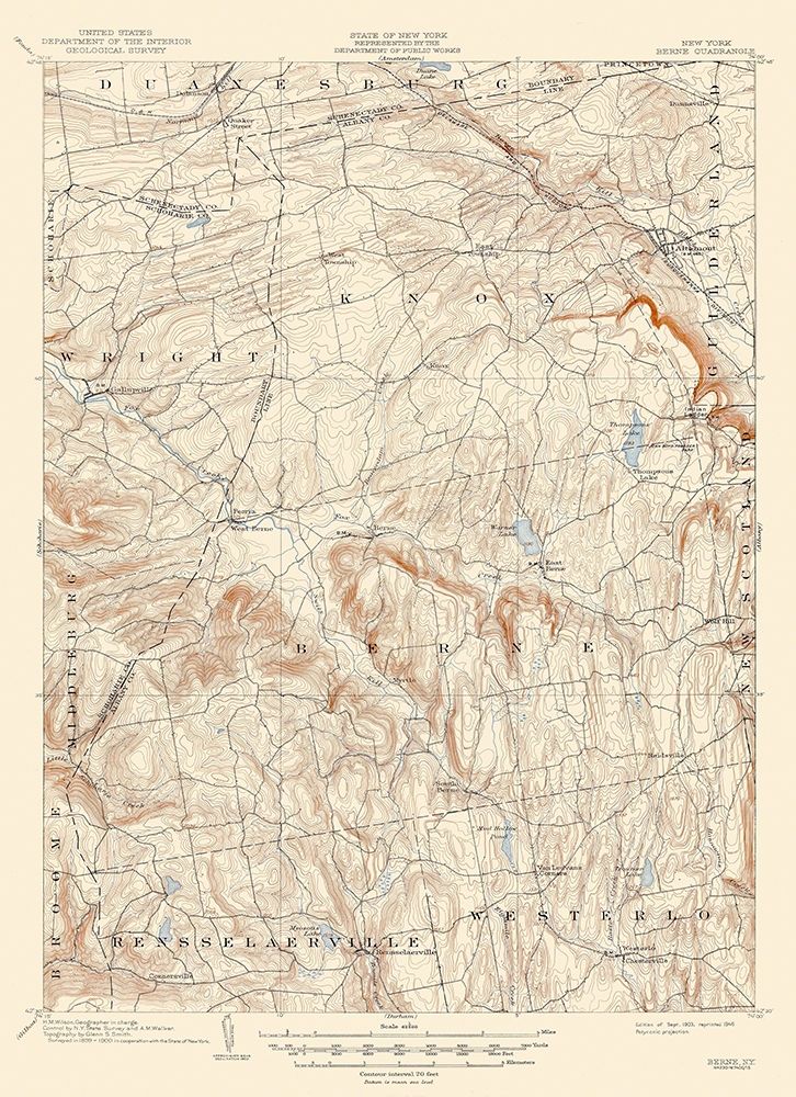 Berne New York Quad - USGS 1903