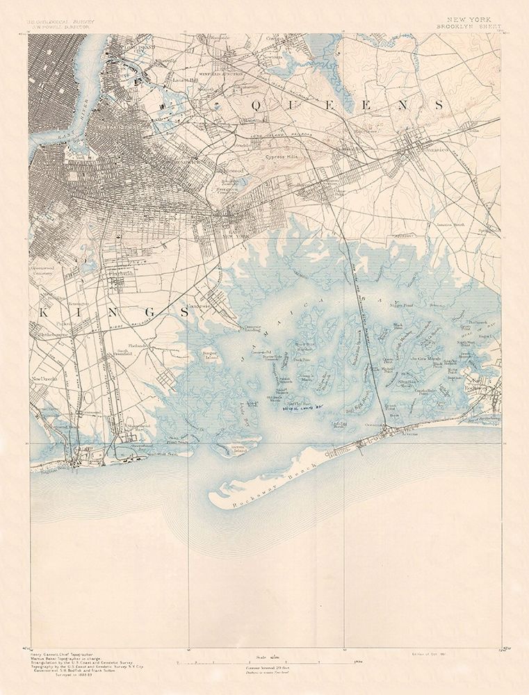 Brooklyn New York Quad - USGS 1891