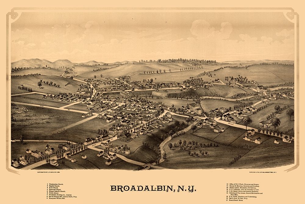 Broadalbin New York - Burleigh 1880