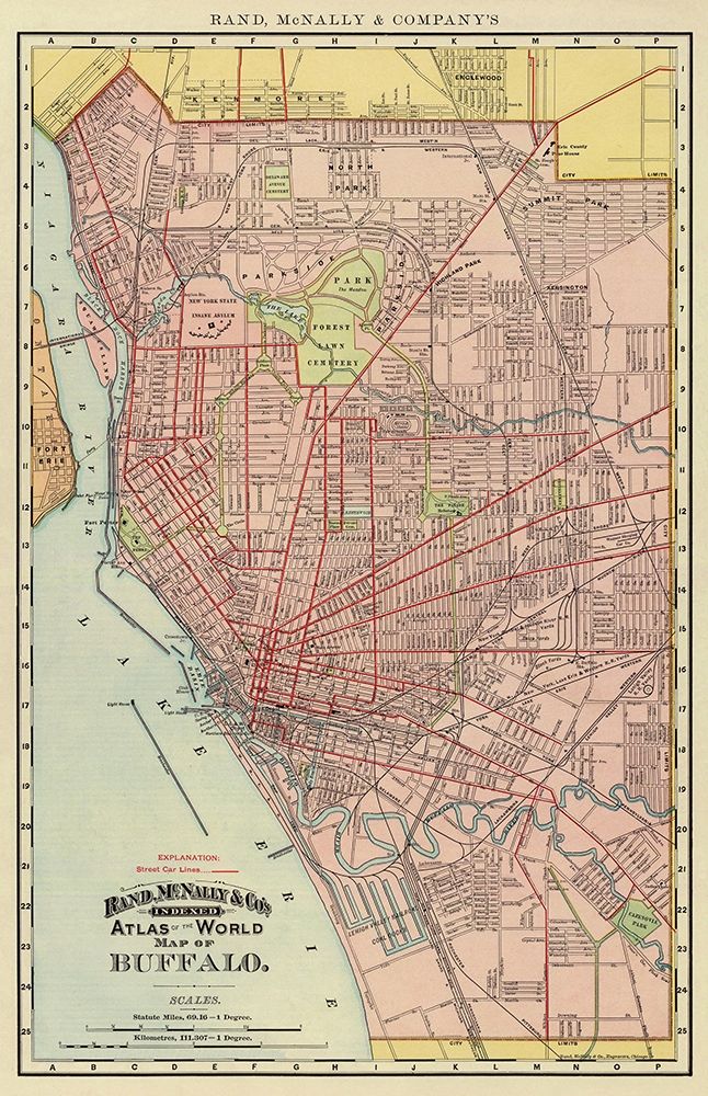 Buffalo New York - Rand McNally 1892