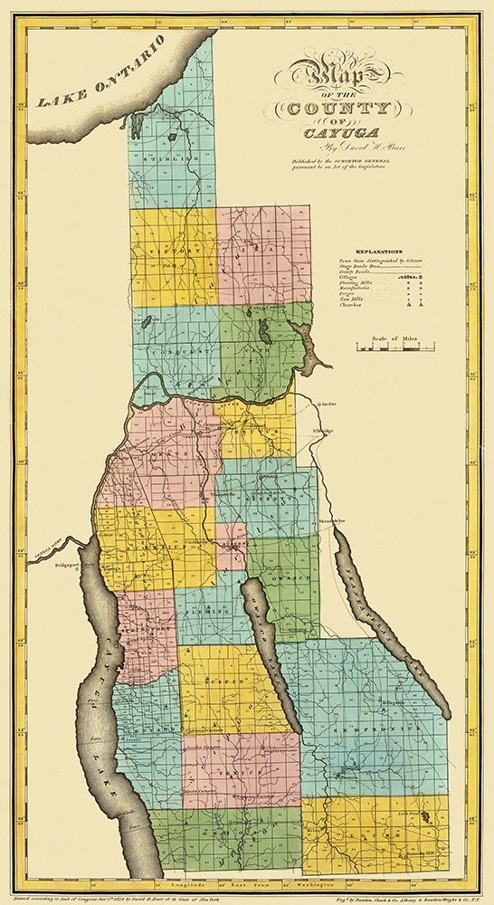 Cayuga New York Landowner - Burr 1829