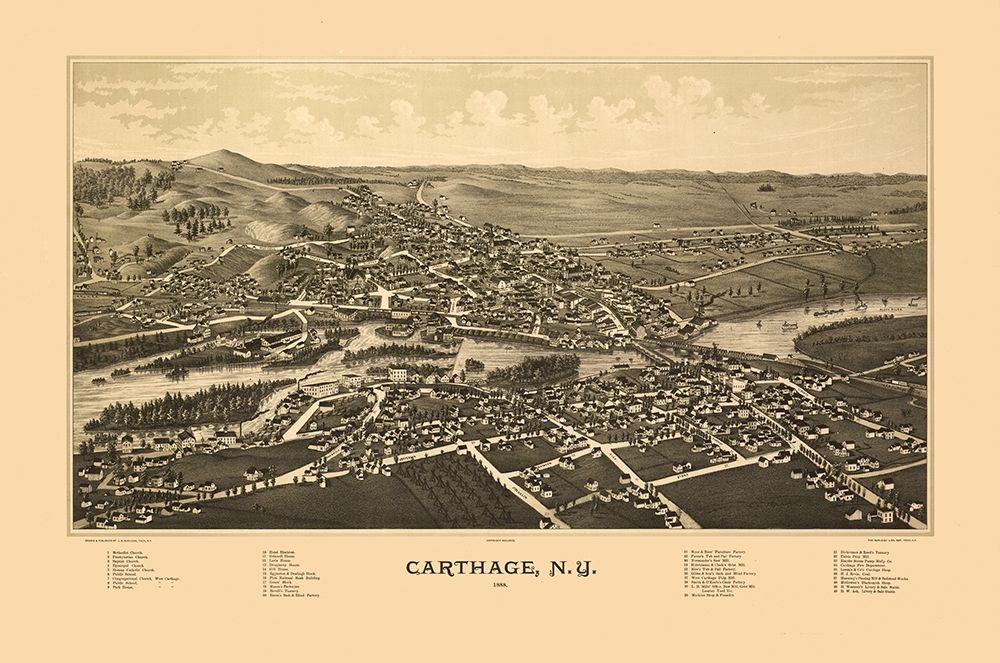 Carthage New York - Burleigh 1888