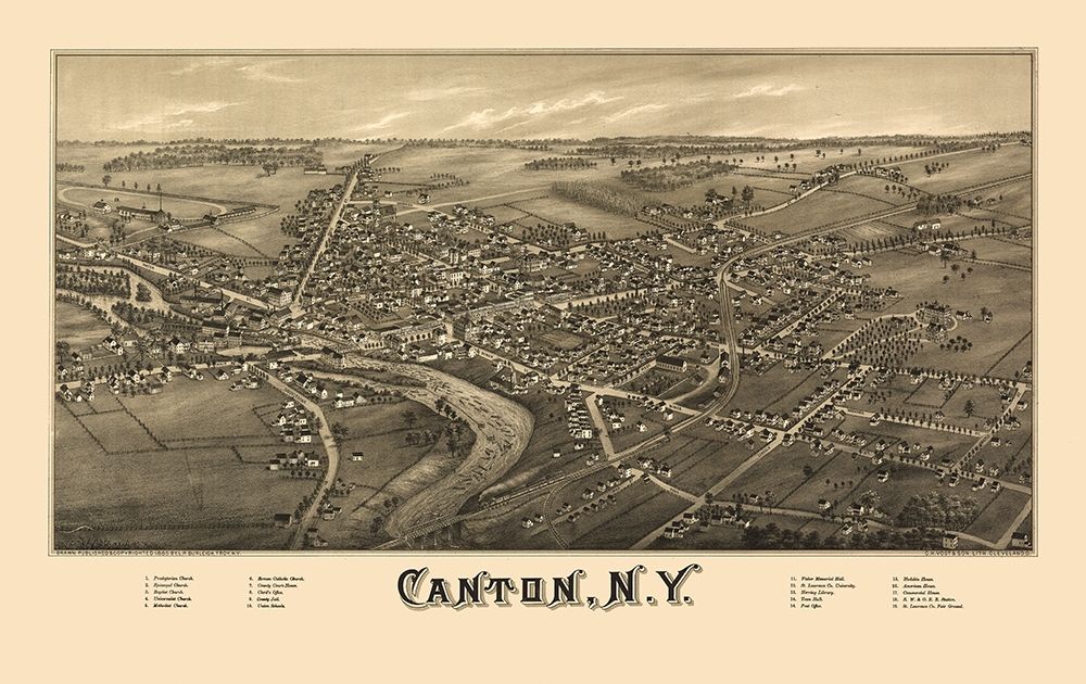 Canton New York - Burleigh 1885