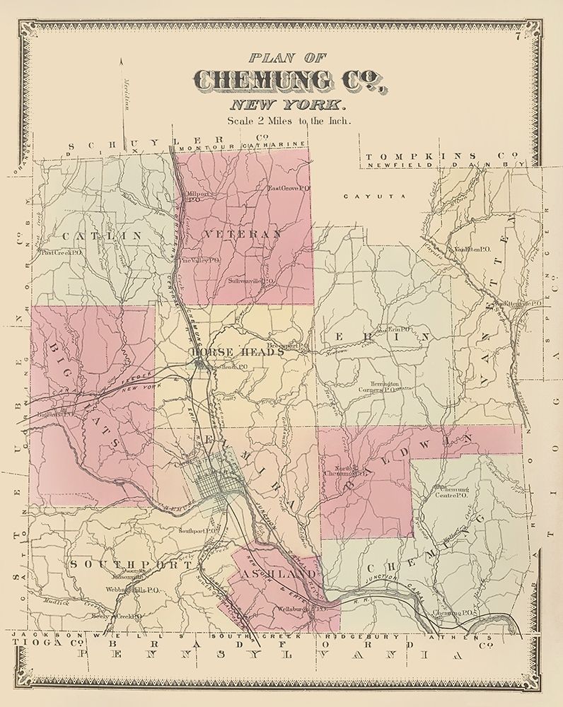 Chemung New York - Beers 1869