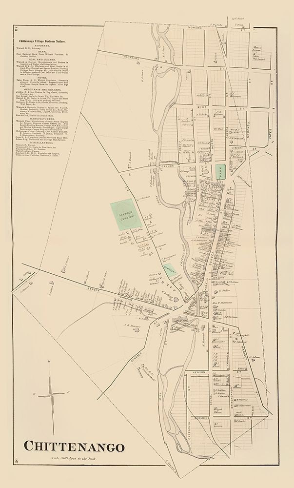 Chittenango New York Landowner - Whitman 1875
