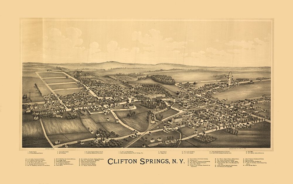 Clifton Springs New York - Burleigh 1892