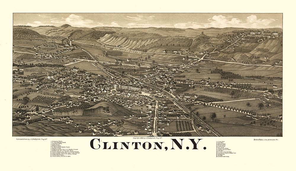 Clinton New York - Burleigh 1885