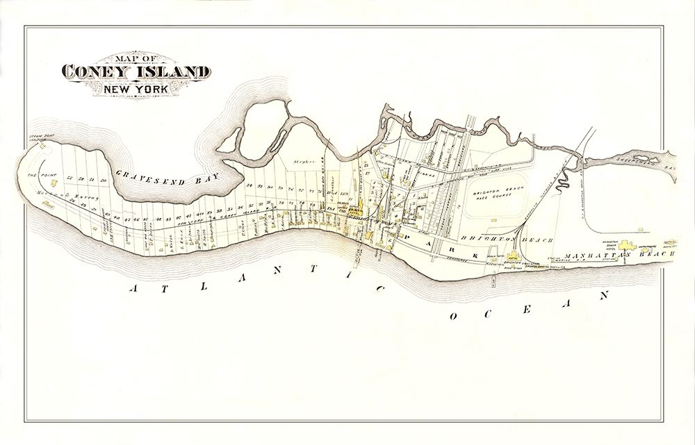 Coney Island New York Landowner - Edsall 1880