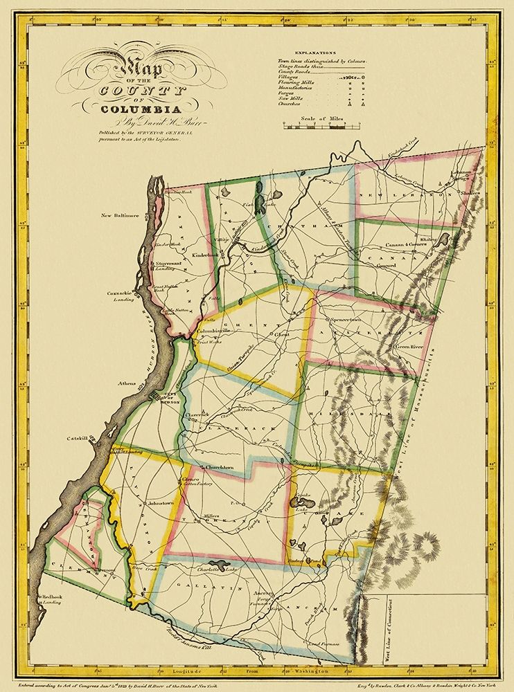 Columbia New York - Burr 1829