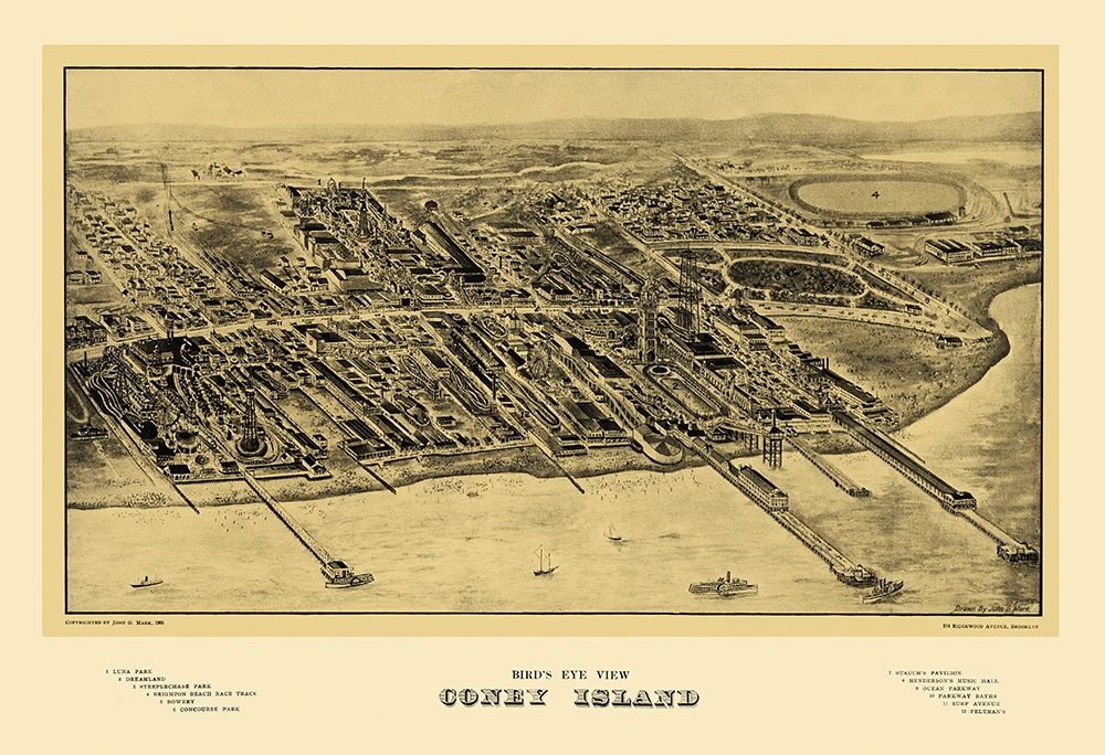 Coney Island New York - Mark 1906