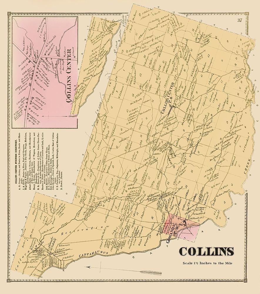 Collins New York Landowner - Stone 1866
