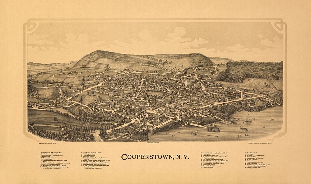 Cooperstown New York - Burleigh 1890
