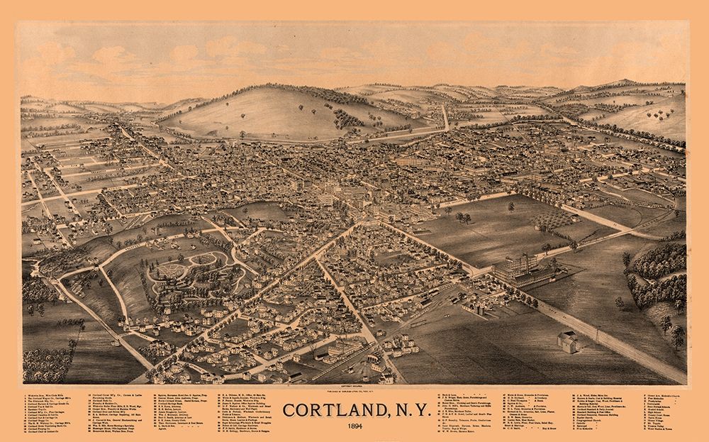 Cortland New York - Burleigh 1894