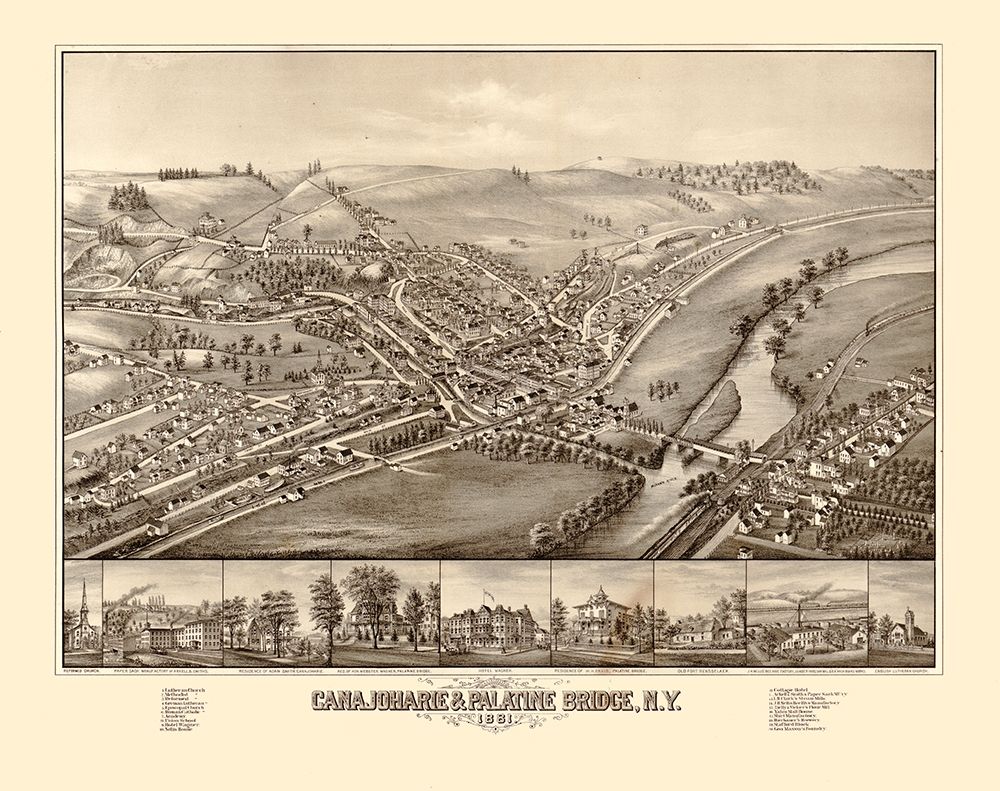Canajoharie Palatine Bridge New York -1881
