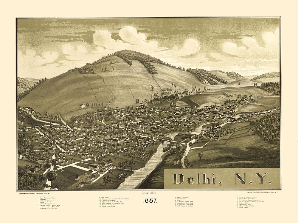 Delhi New York - Burleigh 1887