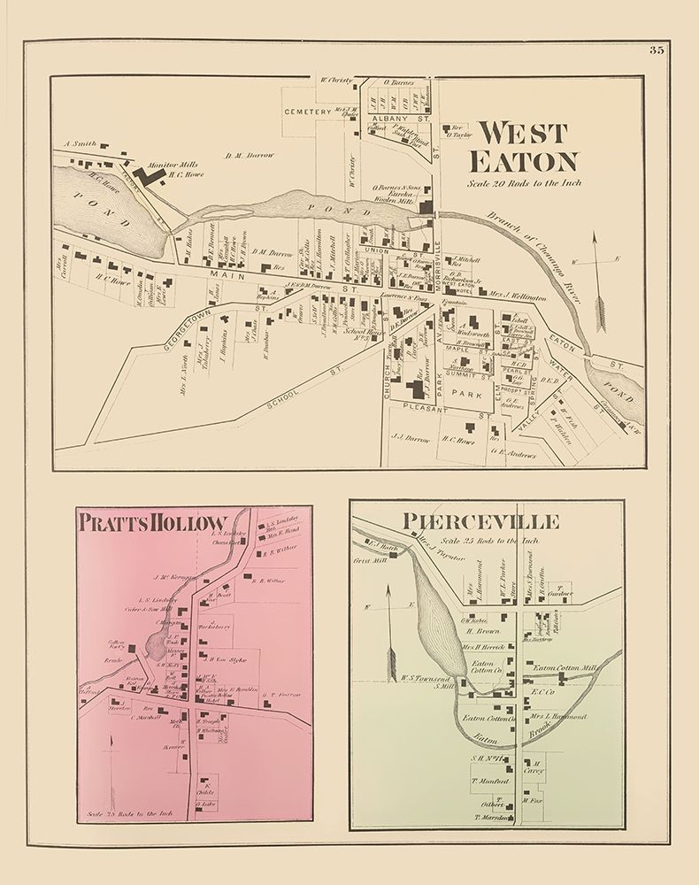 West Eaton New York Landowner - Whitman 1875