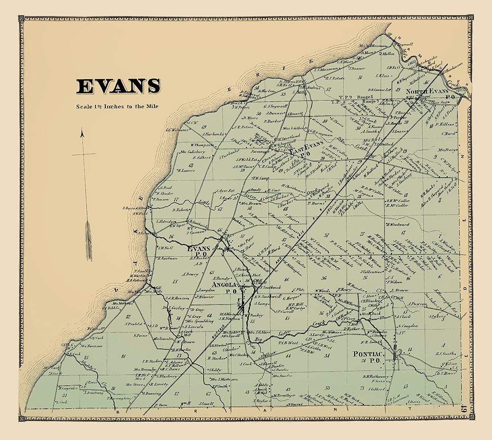 Evans New York Landowner - Stone 1866