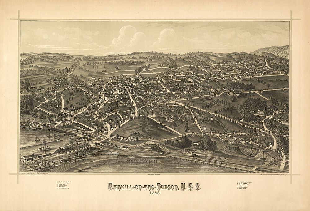 Fishkill New York - Burleigh 1886