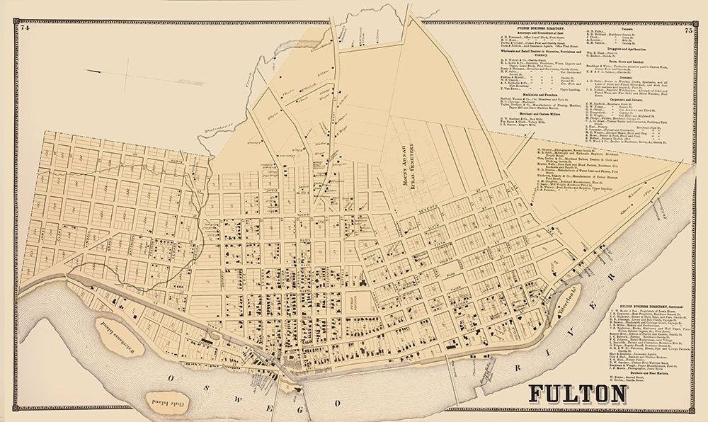 Fulton New York Landowner - Stone 1866