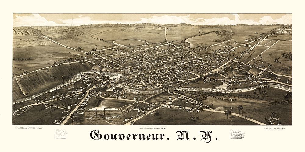 Gouverneur New York - Burleigh 1885