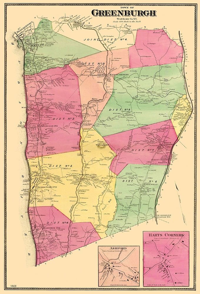 Greenburgh New York - Beers 1868