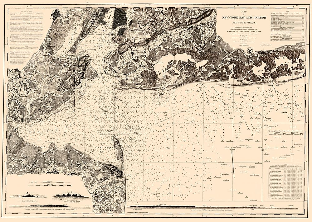 New York Bay and Harbor - USCS 1845