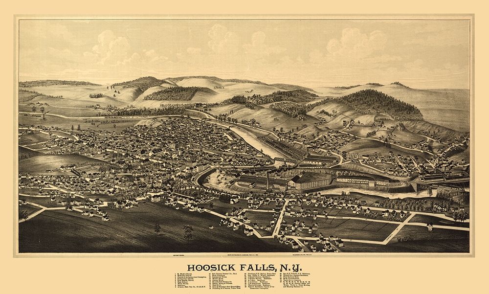 Hoosick Falls New York - Burleigh 1889