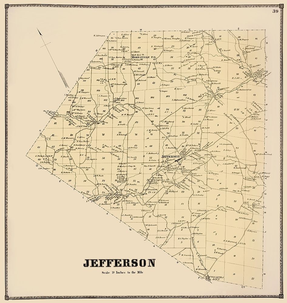 Jefferson New York Landowner - Stone 1866