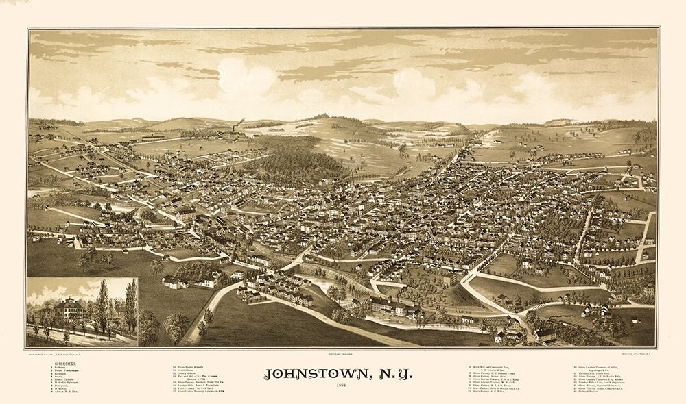 Johnstown New York - Burleigh 1888