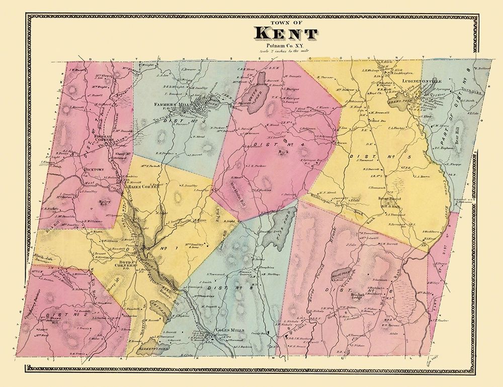 Kent New York Landowner - Beers 1868