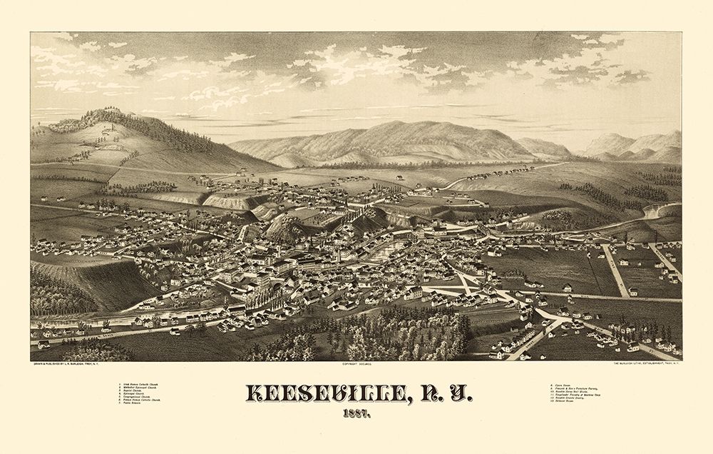 Keeseville New York - Burleigh 1887