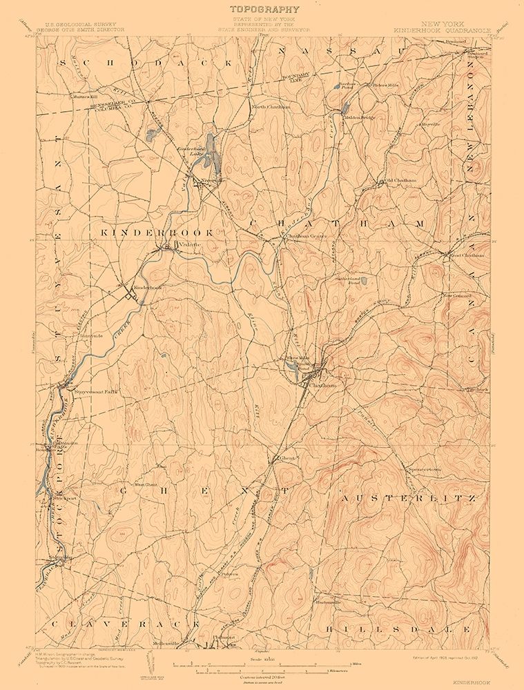 Kinderhook New York Quad - USGS 1903